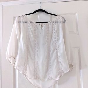 Sheer white blouse XS